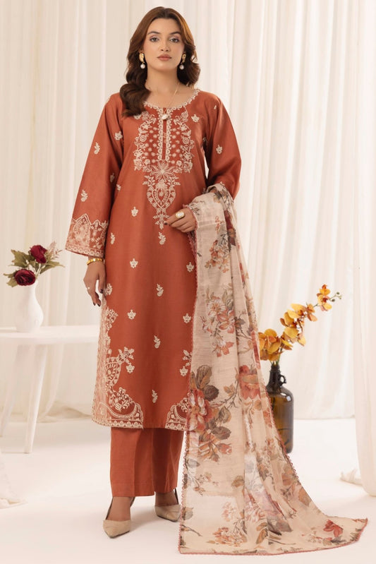 MOHAGNI– Heavy Embroidered 3-Piece Suit (UNStitched)