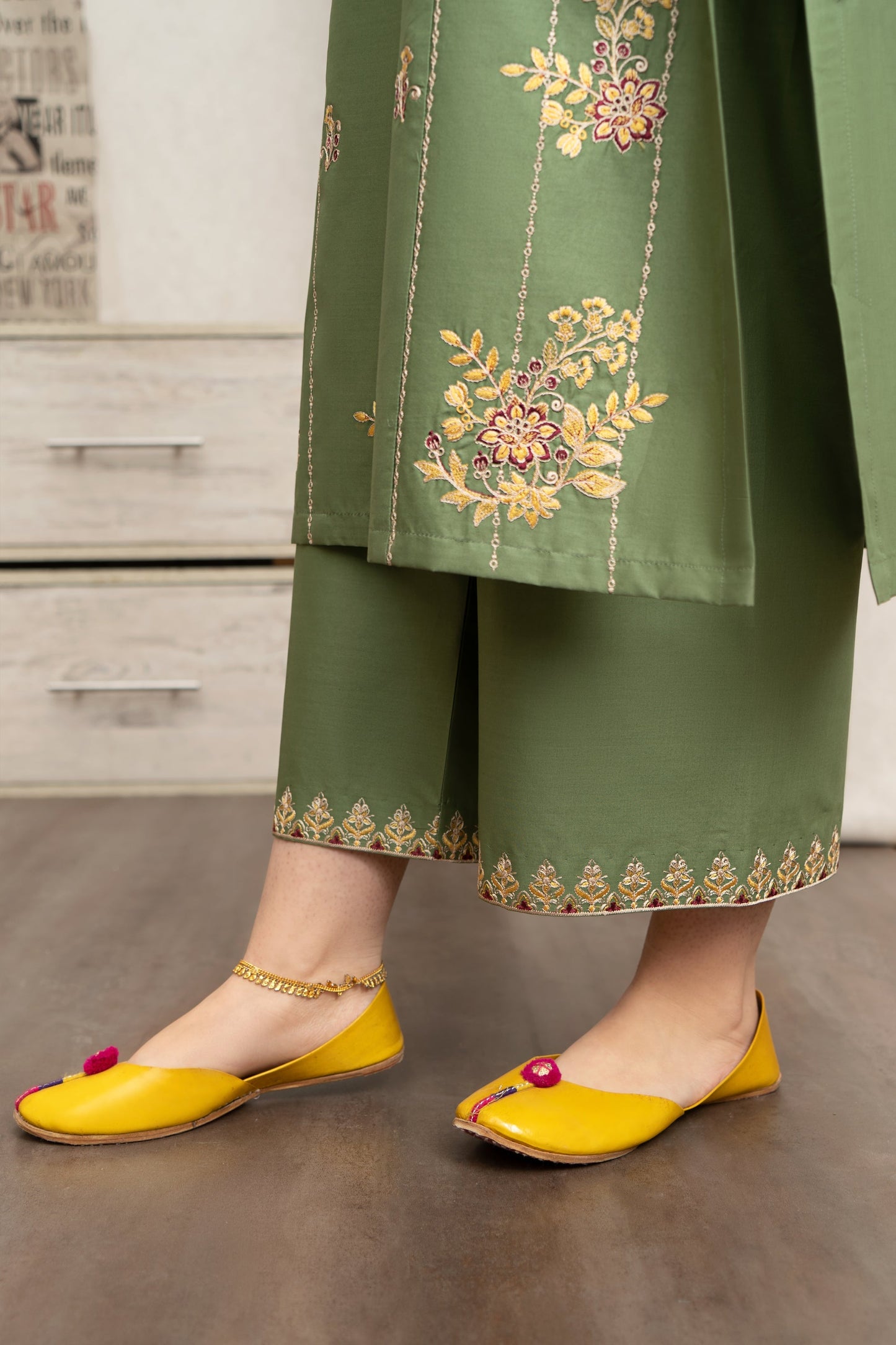 HABIBA – Luxury Embroidered 3-Piece in DHANAK