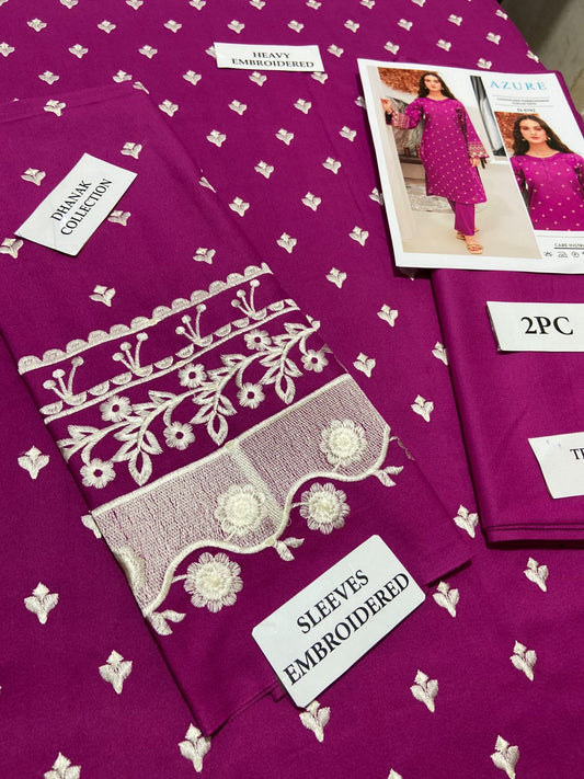 AZURE - 2 PIECE UNSTICED IN DHANAK