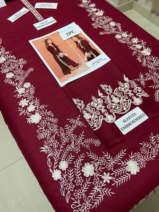 AZURE - 2 PIECE UNSTICED IN DHANAK