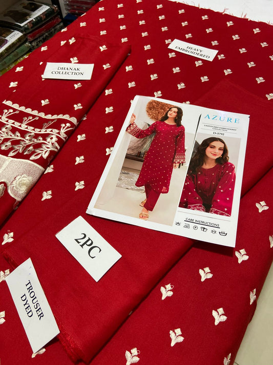 AZURE - 2 PIECE UNSTICED IN DHANAK