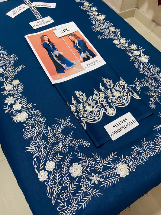 AZURE - 2 PIECE UNSTICED IN DHANAK